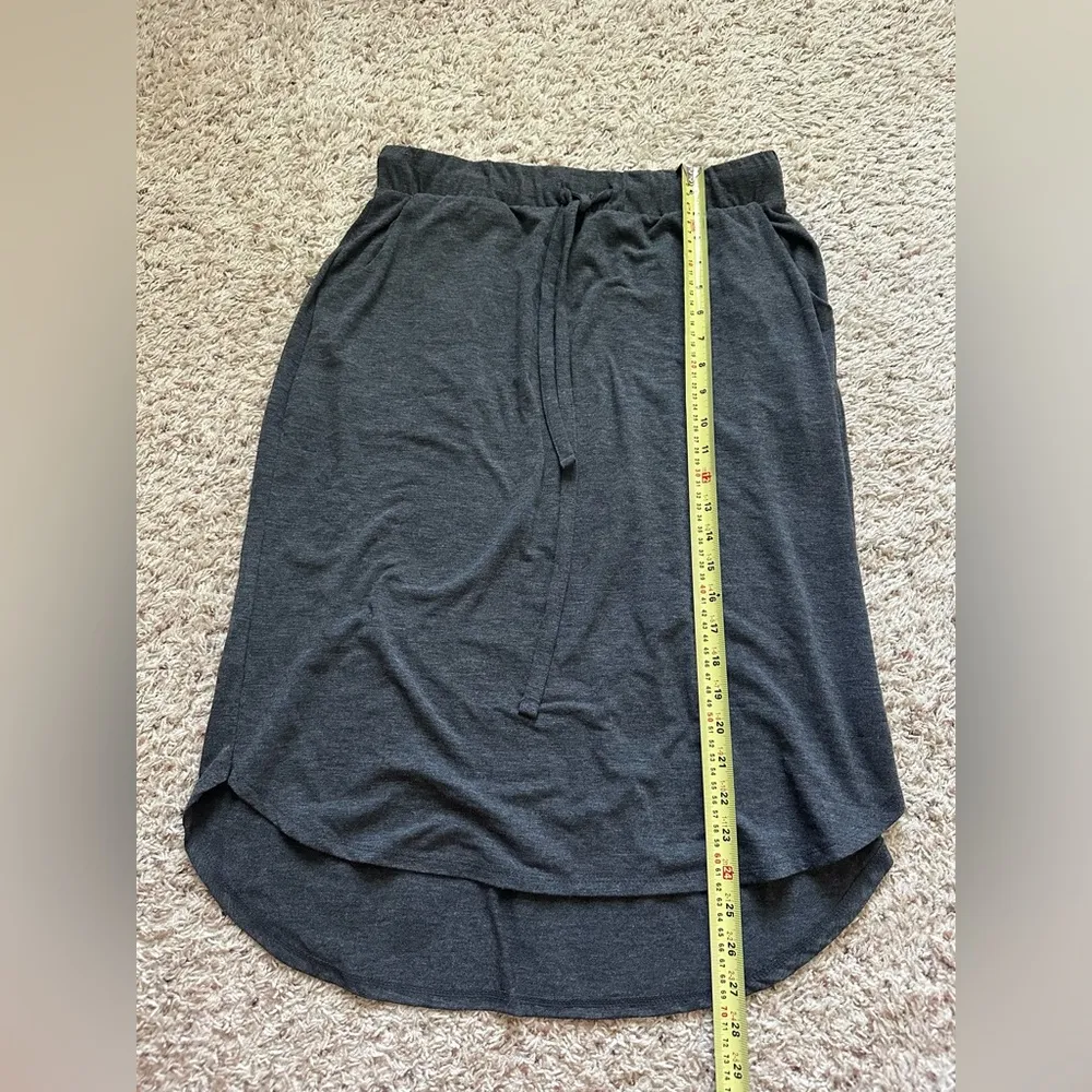 Azy Women’s Drawstring Midi Skirt Gray Size XL - Image 3
