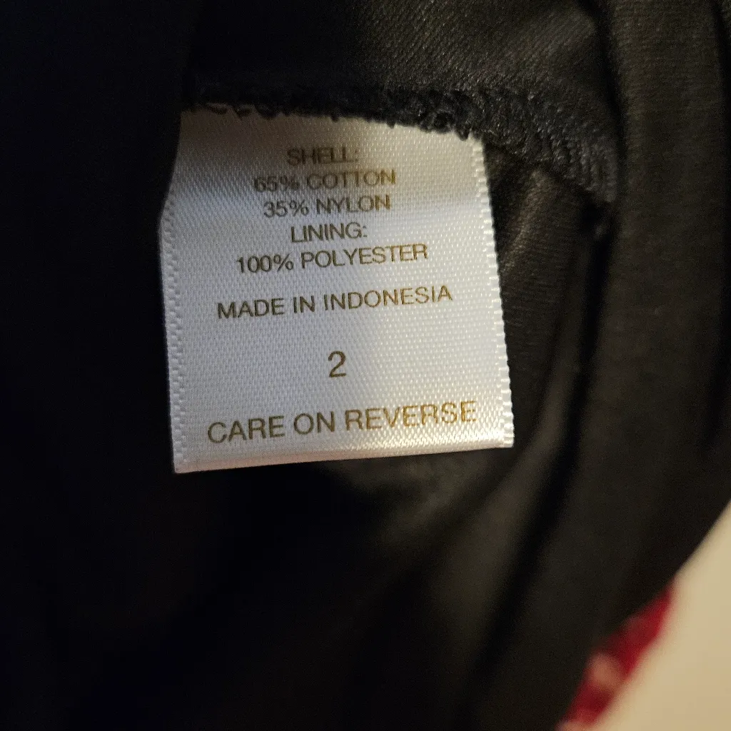 Eva Mendes Dress New York & Company Red Lace Bodycon Black Midi Cocktail Party Size 2 - Image 9