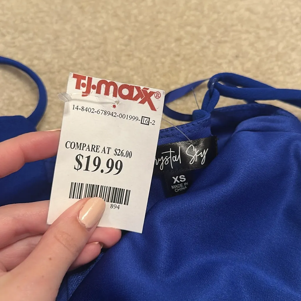 Crystal Sky Blue Women's Jumpsuit Size XS - Image 2