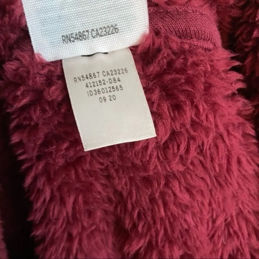 PINK Victorias Secret • Burgundy Maroon Fuzzy Teddy Half Zip Pullover - Image 4