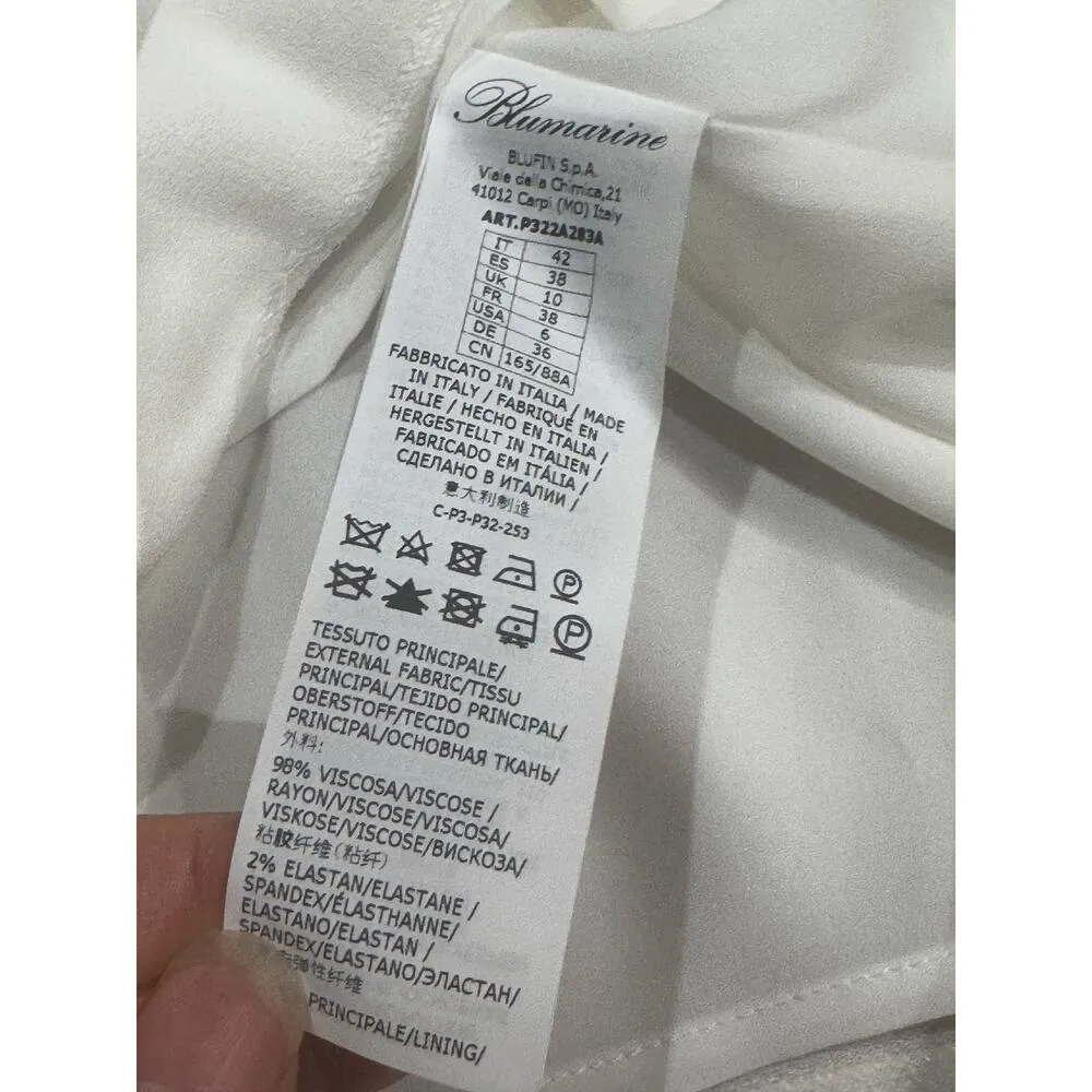 BLUMARINE Back Cut Out Mini Dress in black natural ivory IT 42 ( US 6) - Image 4