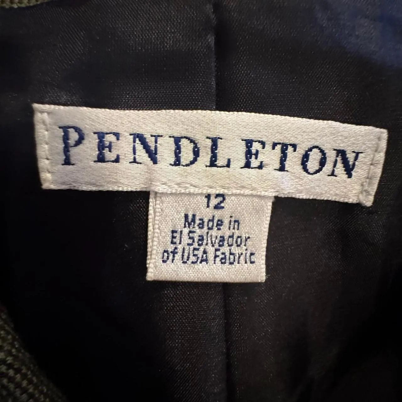 Pendleton Women’s 100% Virgin Wool Blazer Gray Glen Plaid Check Size 12 USA Fabr - Image 3