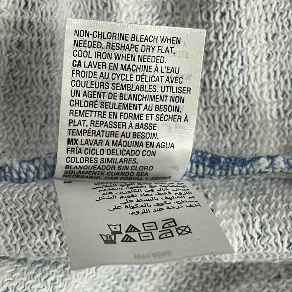 Style & Co X-Large Hooded Sweatshirt 3/4 Sleeve Lace-Up Neck Hi-Low Striped - Image 9