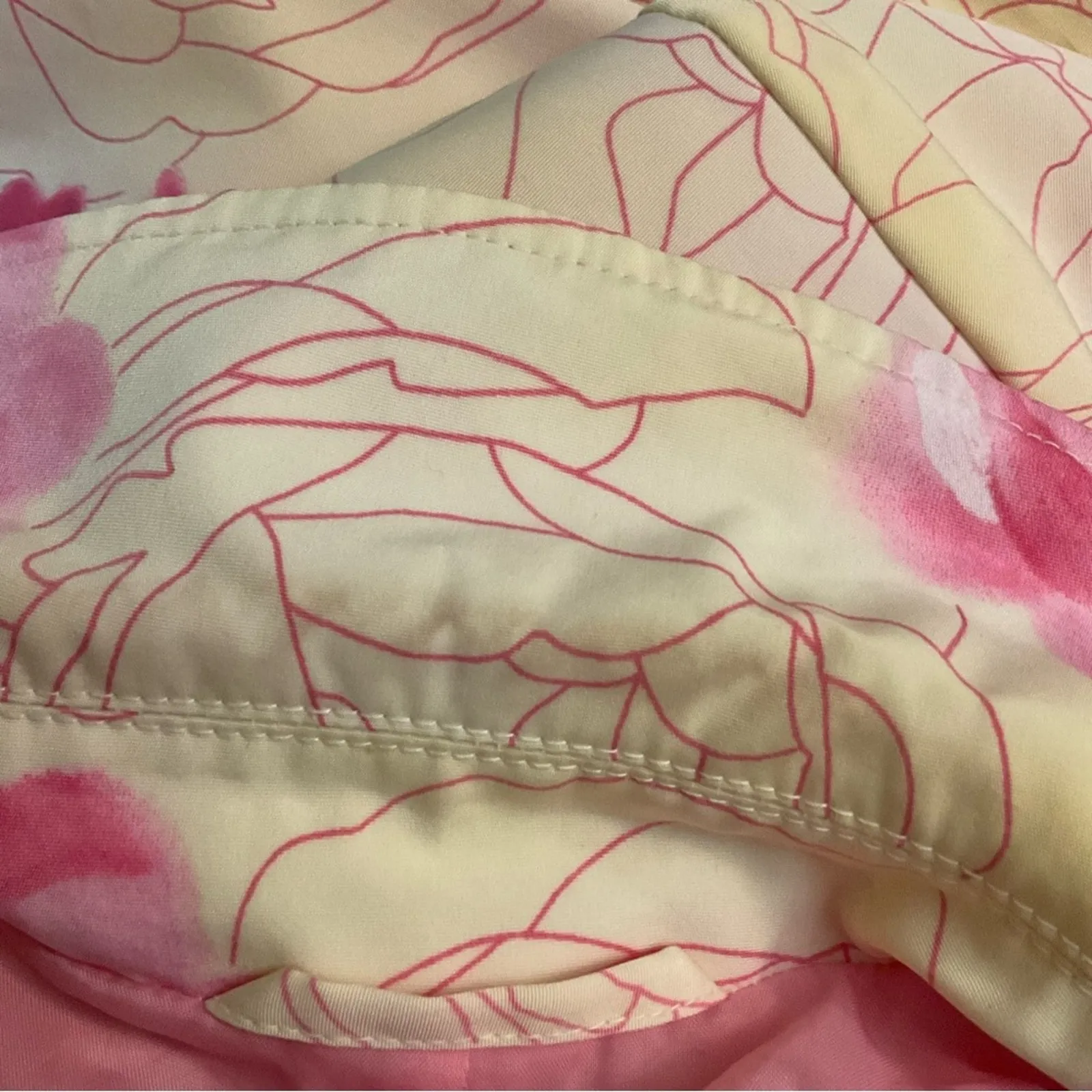 Esprit Rain Coat Trench in Watercolor Yellow/ Pink Floral Print  S Dopamine - Image 7