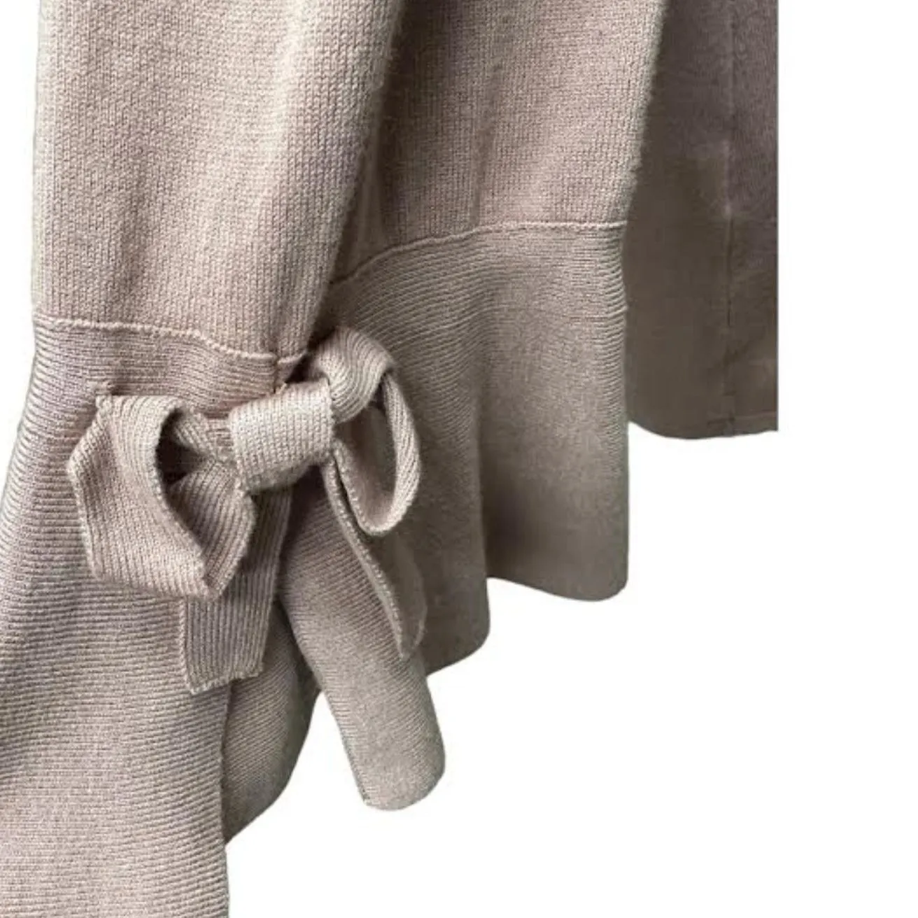 Alfani Pink Open Front Cardigan Bell Sleeves Bow Accents Size L Fre Flowy Dainty - Image 10