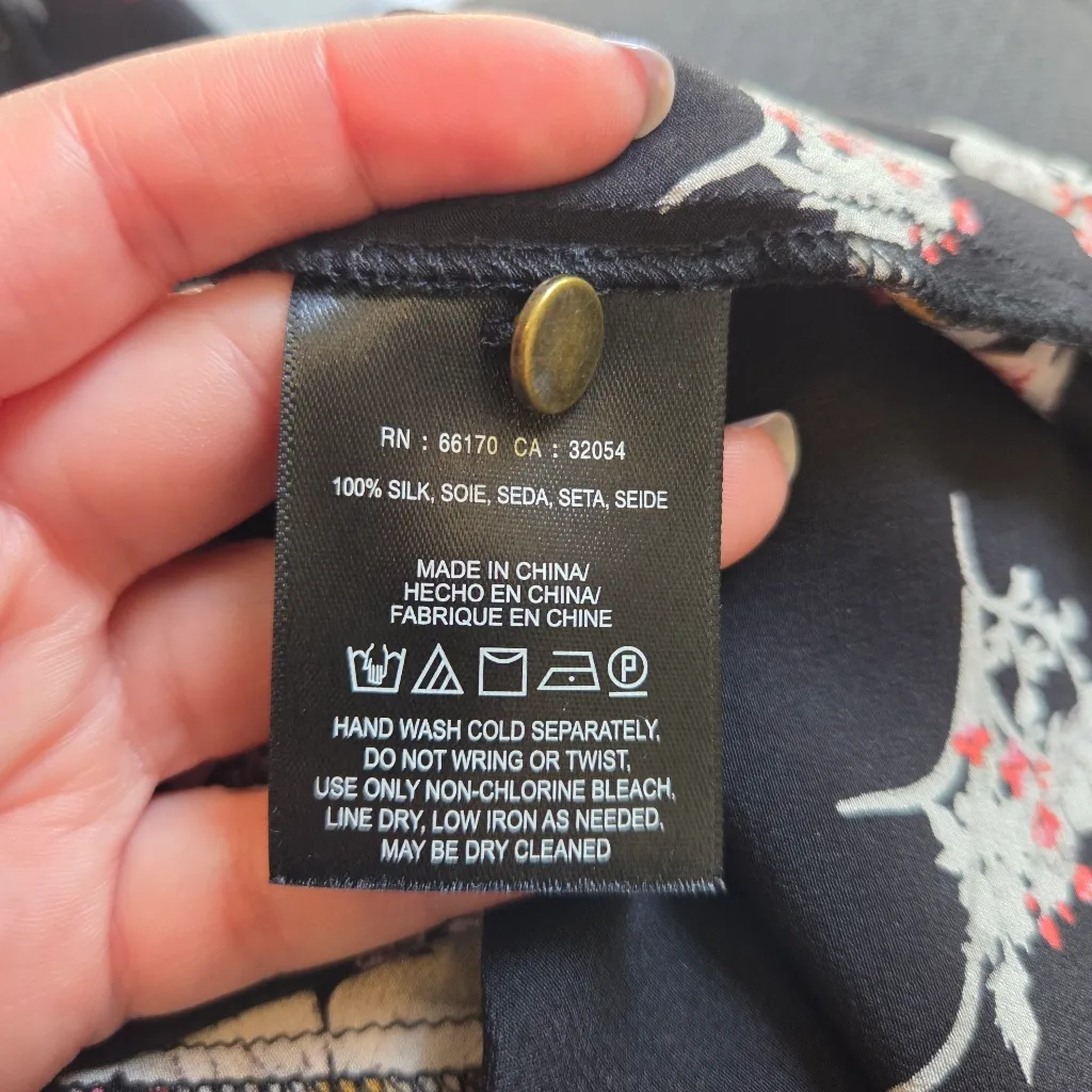 Anthropologie Maeve Hidra Silk Floral Print Sleeveless Blouse - Image 8