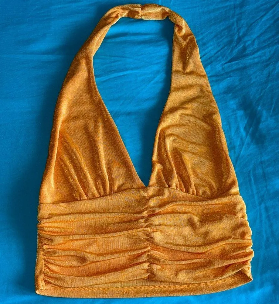 Cute orange halter top boutique - Image 2