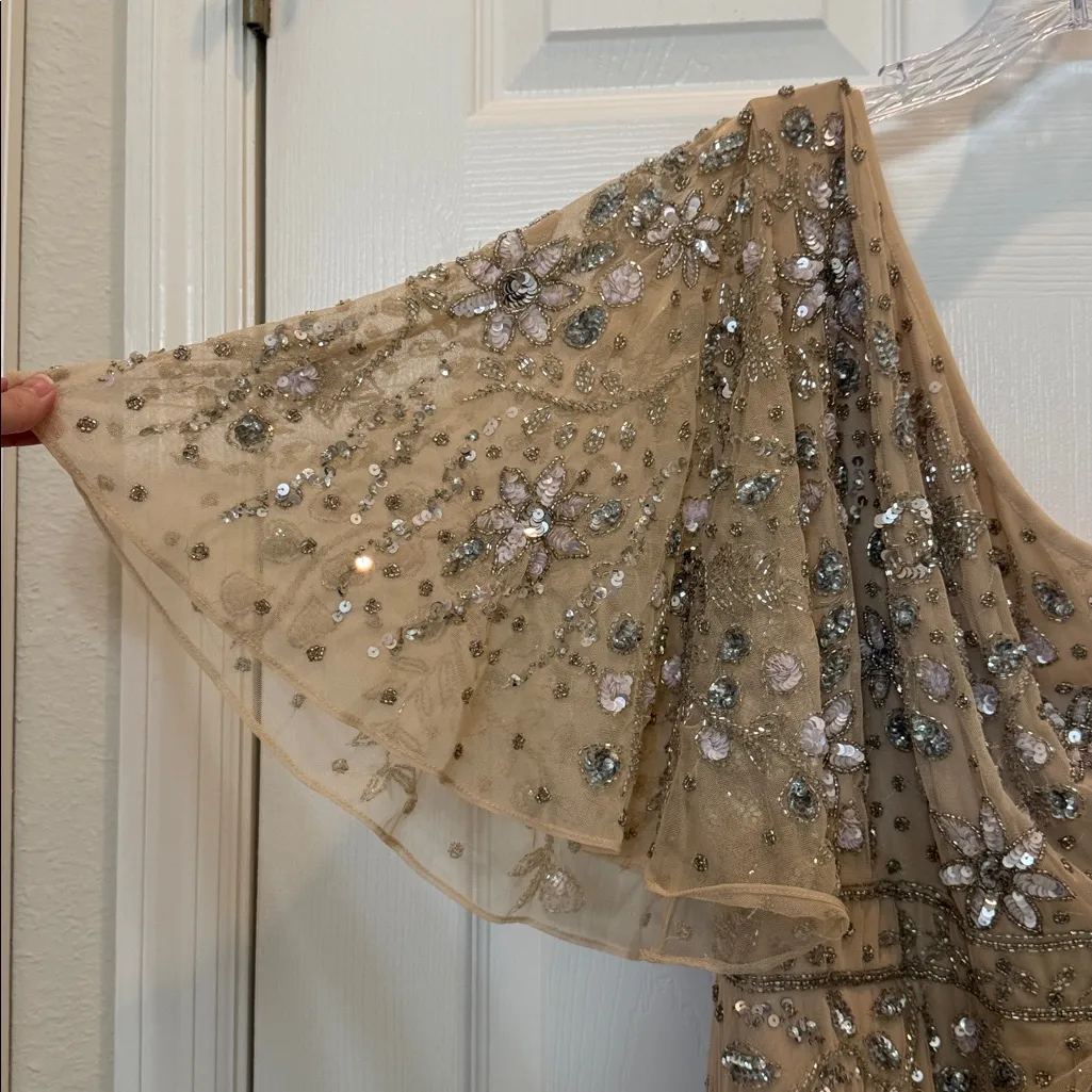 NWT Mac Duggal 93635 Embellished One Shoulder Draped Gown Size 10 - Image 7