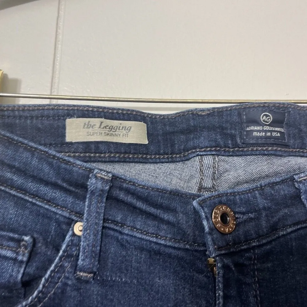 AG Adriano Goldschmied The Legging Super Skinny Fit Denim Jeans Size 27r - Image 8