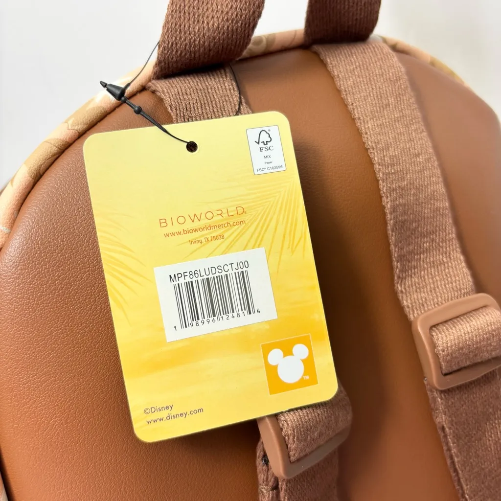 Disney Stitch Floral Backpack‎ Brown,Tan, Fall Halloween New Blue - Image 6