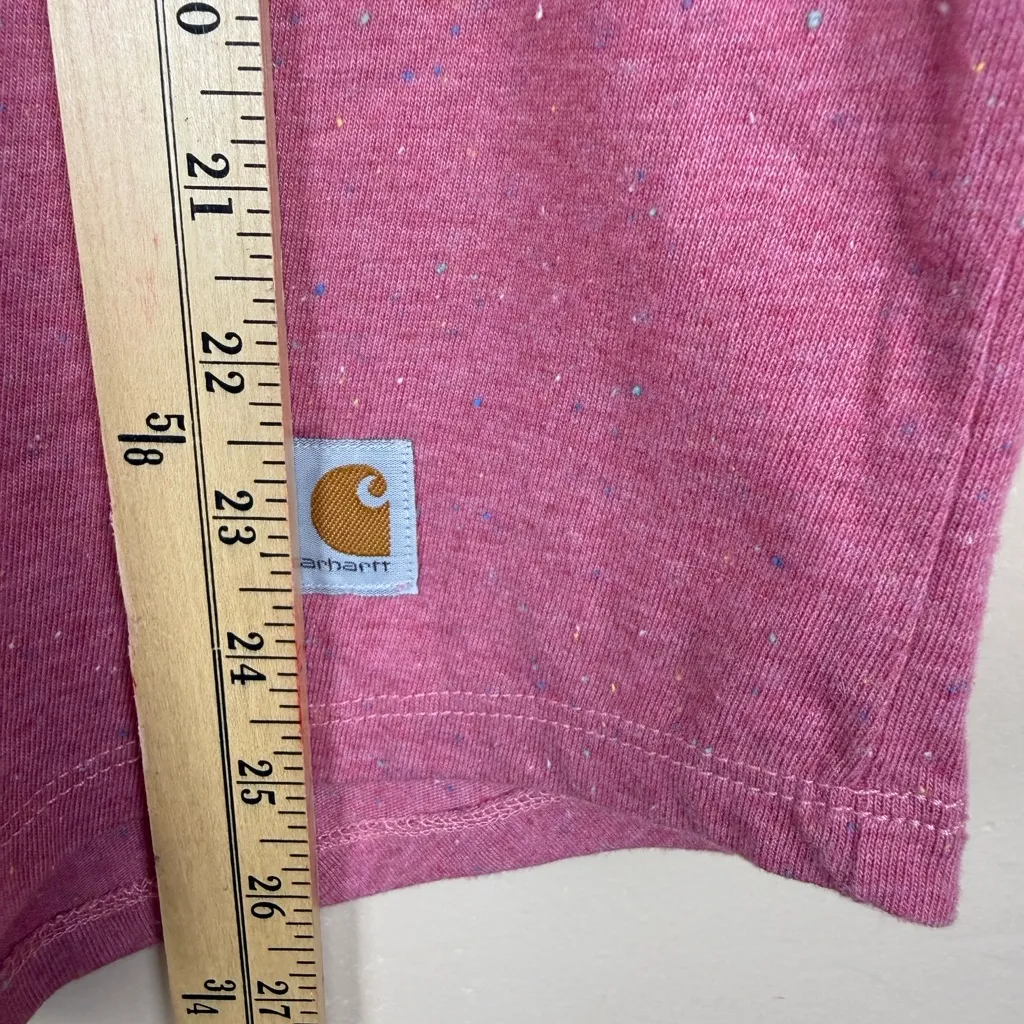 Carhartt Women’s Pink T‑Shirt Size M Relaxed Fit Hardworking People - Image 11