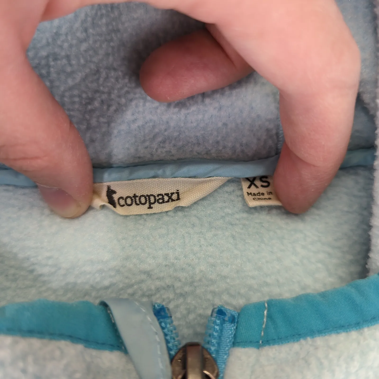 Cotopaxi Teca Hooded Half Zip Pullover Fleece Jacket Women's Size‎ XS Blue Green - Image 8