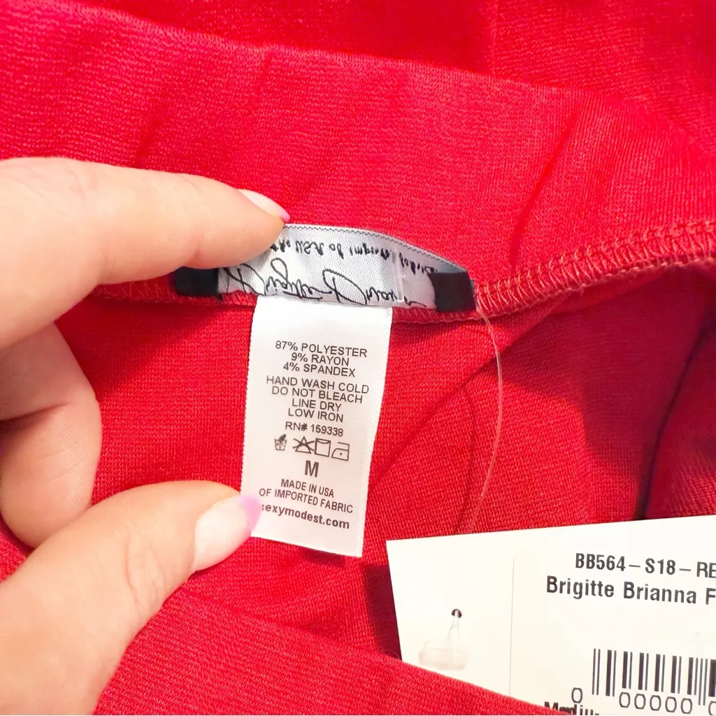 Bridgette‎ Brianna Frill Skirt size M Red Size M - Image 8