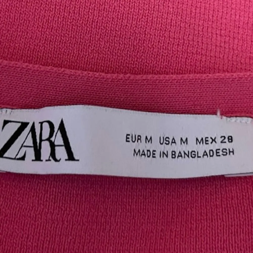 Zara Pink Knit Sleeveless Racerback Cami Camisole Crop Sweater Tank Top Size M - Image 3