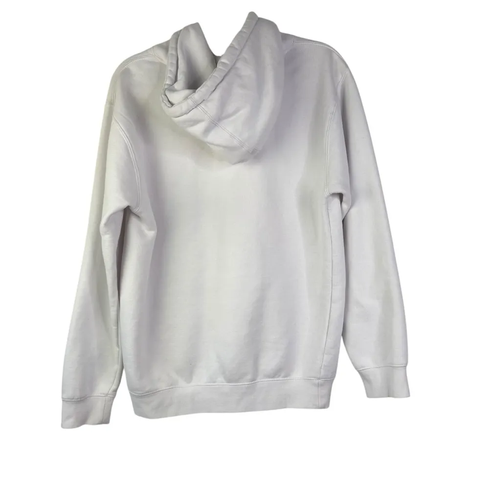 The Happiness Project Embroidered Hoodie Size Small White Smiley Kind Sweatshirt - Image 11