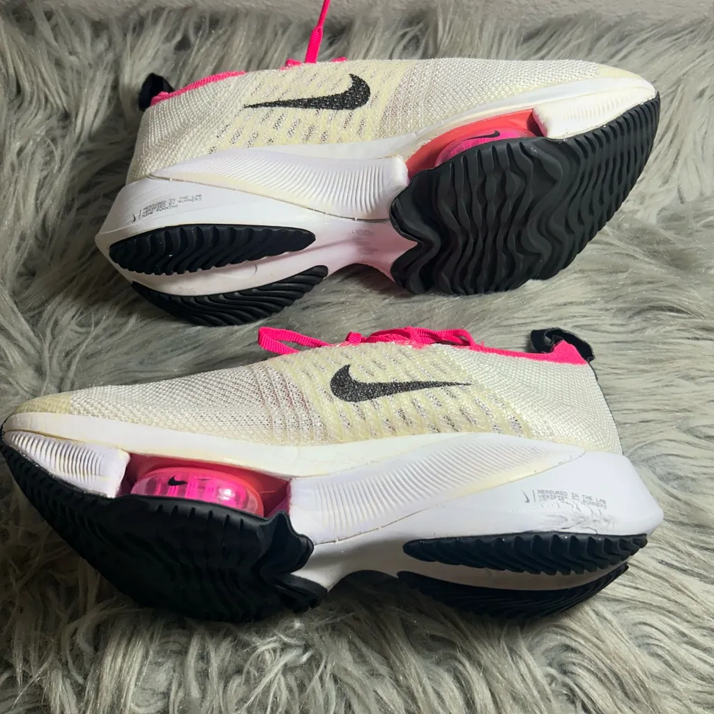NIKE AIR ZOOM TEMPO NEXT% FLYKNIT PINK BLAST RUNNING TRAINERS SNEAKER SIZE 6.5 - Image 9