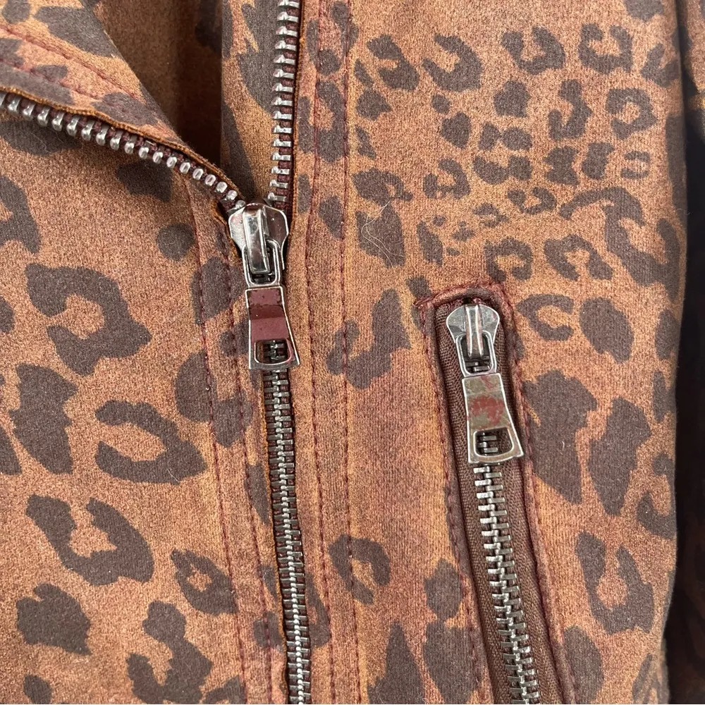 MARRAKECH x Anthropologie Jacket Size Small Marni Leopard Moto Animal Print Zip - Image 10