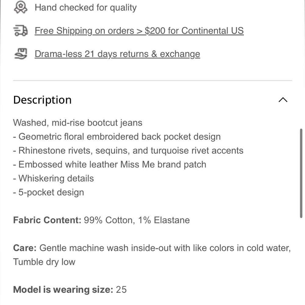 Miss Me Bootcut Jeans Size 32 - Image 13