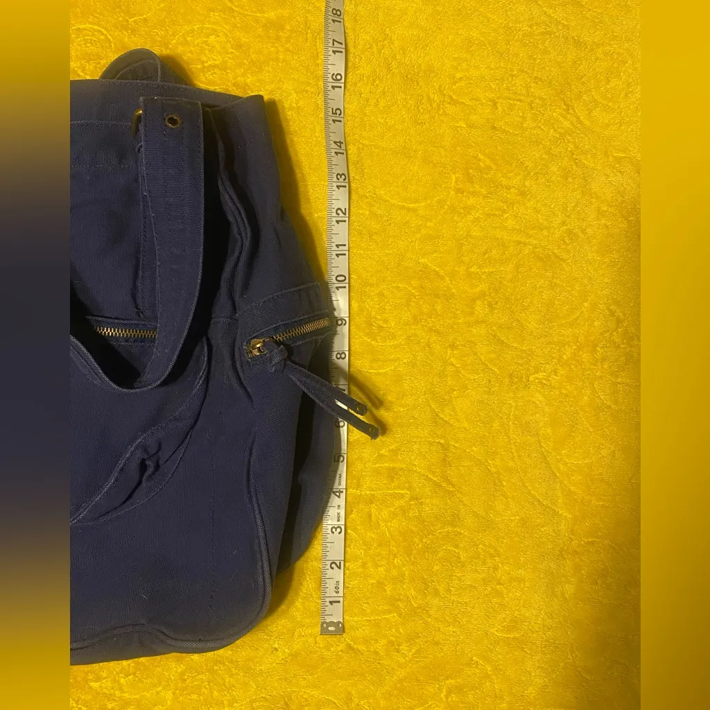 Converse one star tote bag blue canvas with signature star buttons and emblem - Image 13