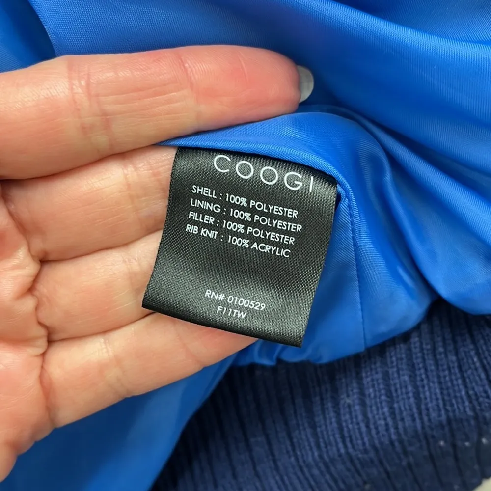 COOGI Navy Blue Hooded Vest L Rainbow Stitching - Image 7