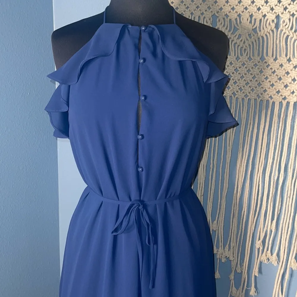 Venus Navy Halter Dress Size S - Image 4