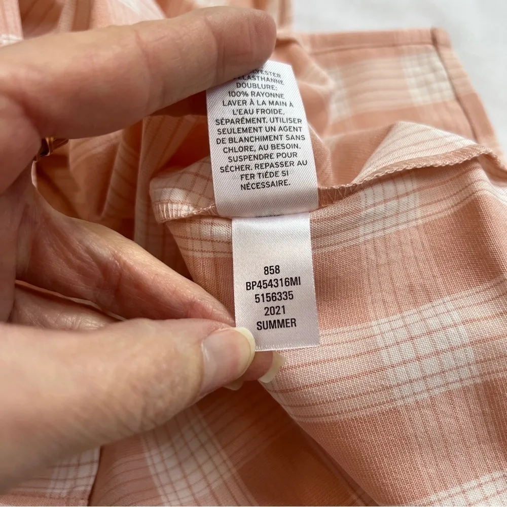 Nordstrom BP Mini‎ Dress in Coral White Gingham - Image 9