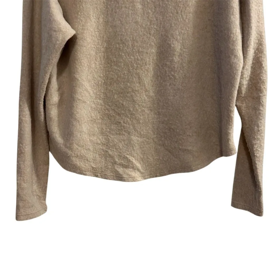 Socialite Women's Beige V-Neck Long Sleeve Blouse Size S Casual Top - Image 10