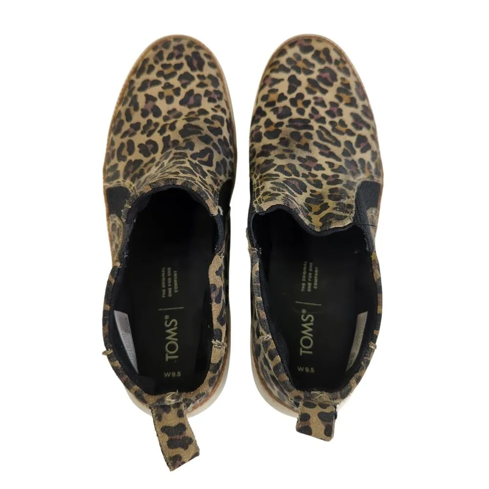 Toms Bryce Leopard Slip-on Chelsea Boots 10016760 Low Top Ankle Bootie Women 9.5 - Image 6