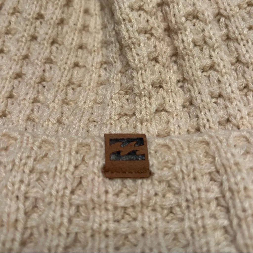 NEW Billabong Winter Ski Beanie Hat Cute Waffle Knit Snow Bunny Skiing Snowboard - Image 2