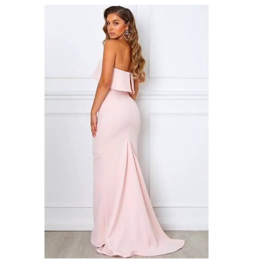 White Fox Boutique Aubrey Maxi Dress Blush - Image 4