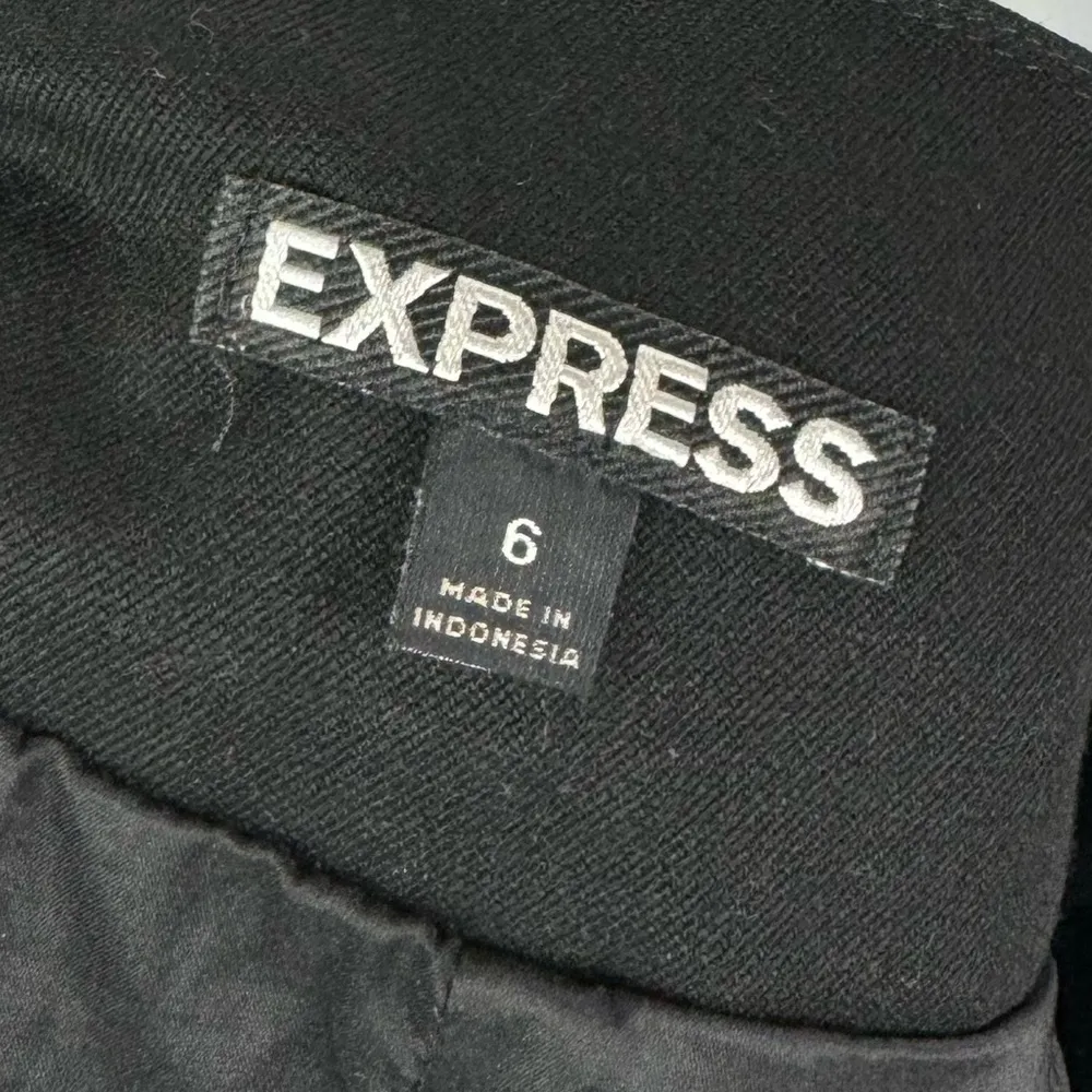 Express Black High Waist Knee Length Pencil Skirt 6 - Image 4