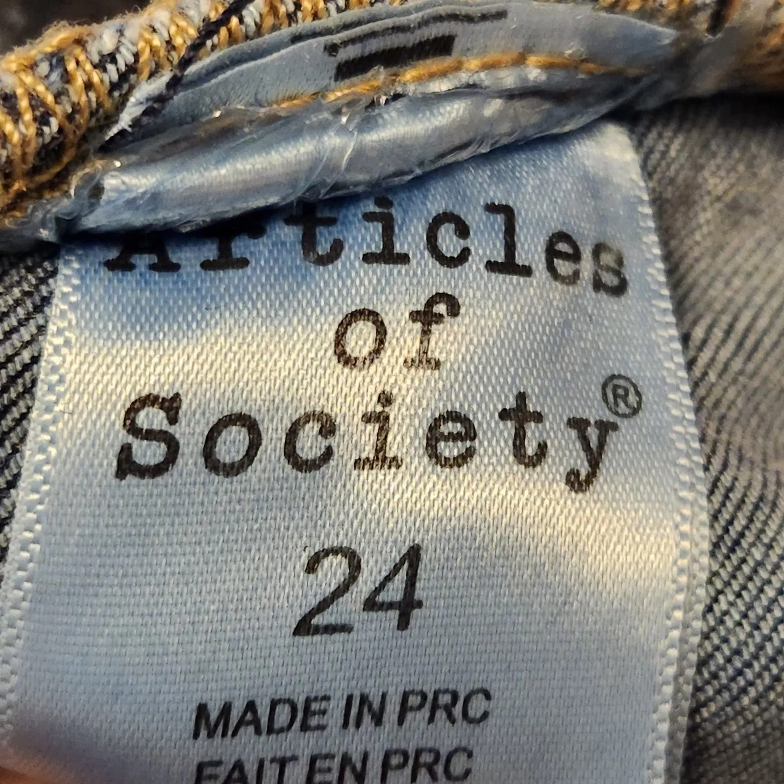 Articles of Society Darkwashed Blue Denim Woman’s Skinny Jeans Size 24 - Image 8