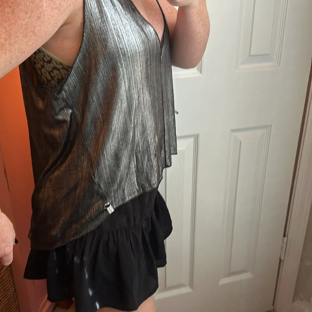 Metallic V Neck Top - Image 6