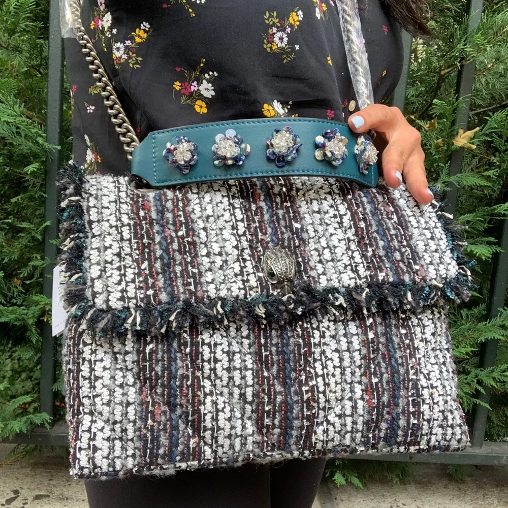 Authentic KURT GEIGER LONDON TWEED/leather Crosby - Image 3