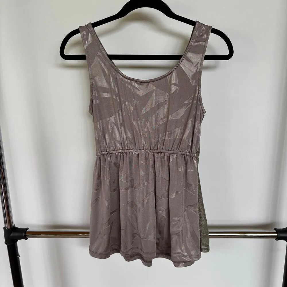 Y2K Fairy Gray Babydoll Scoop Neck Goddess Dance Top Pixie Balletcore Small - Image 4