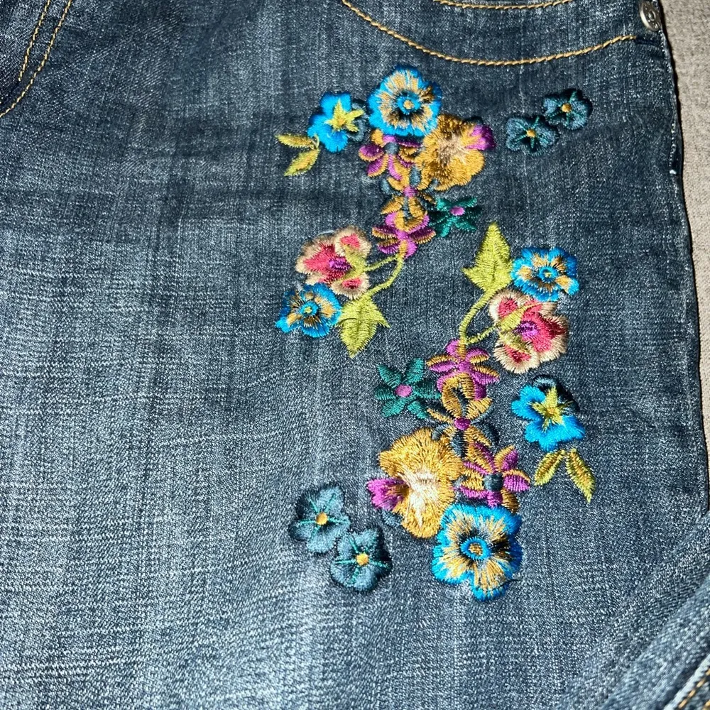 BACCINI embroidered vintage boot cut jeans size 14 - Image 4