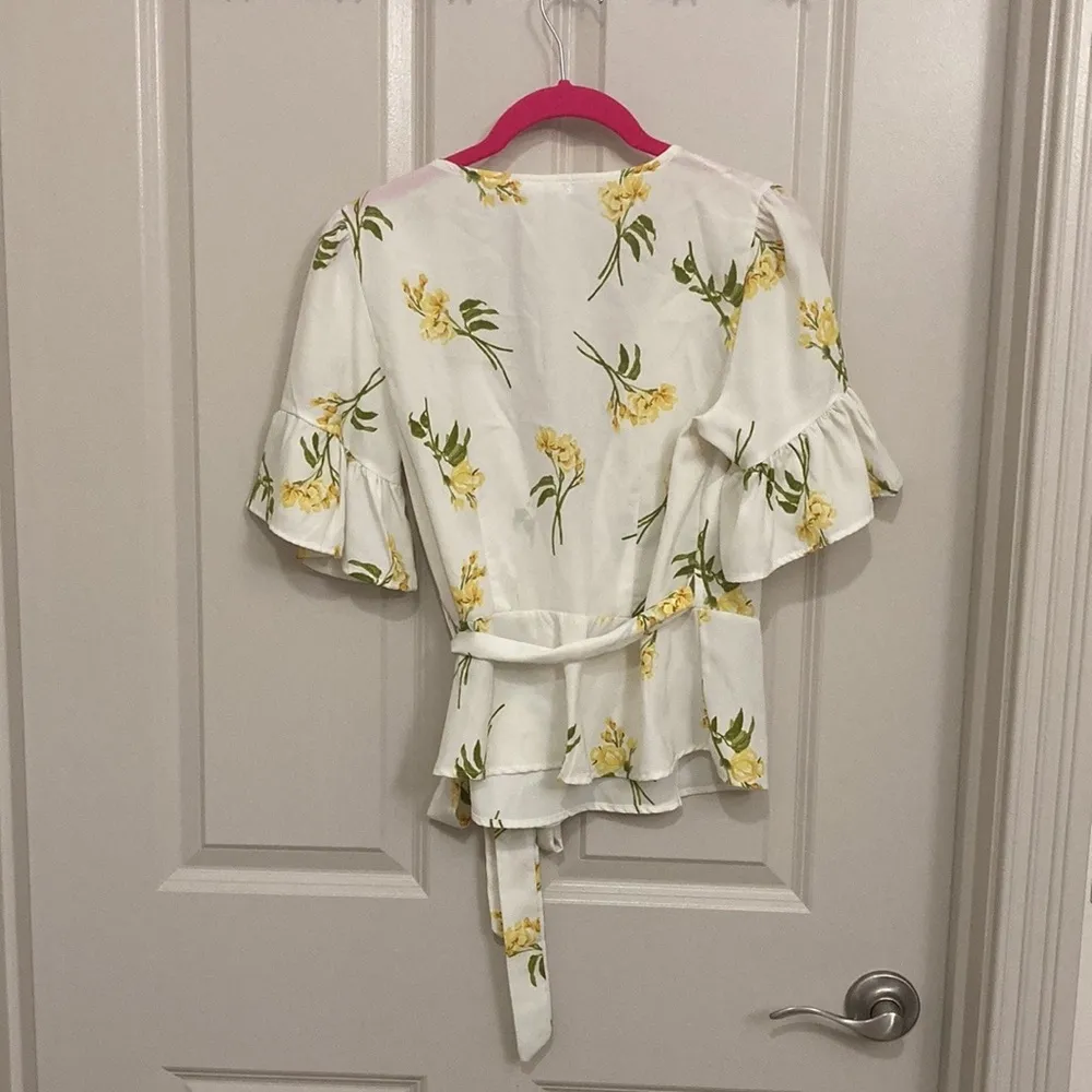 Floral Wrap Top - Image 4