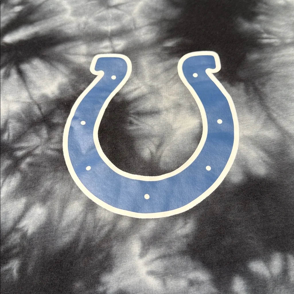 MSX Indianapolis Colts NFL team Women's Black and Gray Tie-Dye Sweatshirt - Image 6