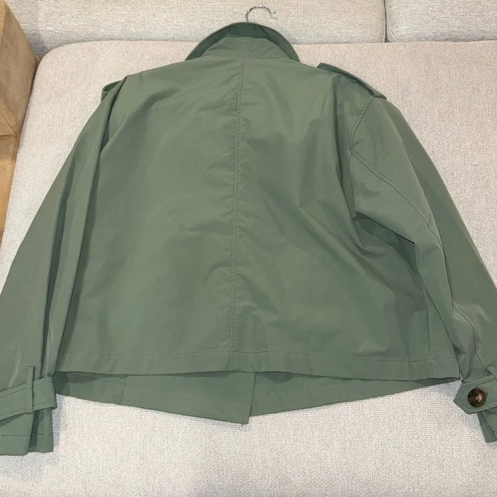 Love Tree Olive Double-Breasted Trench Coat - Image 3