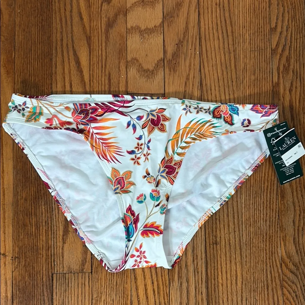 Ralph Lauren LRL  Jacobean Floral Hipster Bikini Bottom size‎ 12 NWT - Image 3