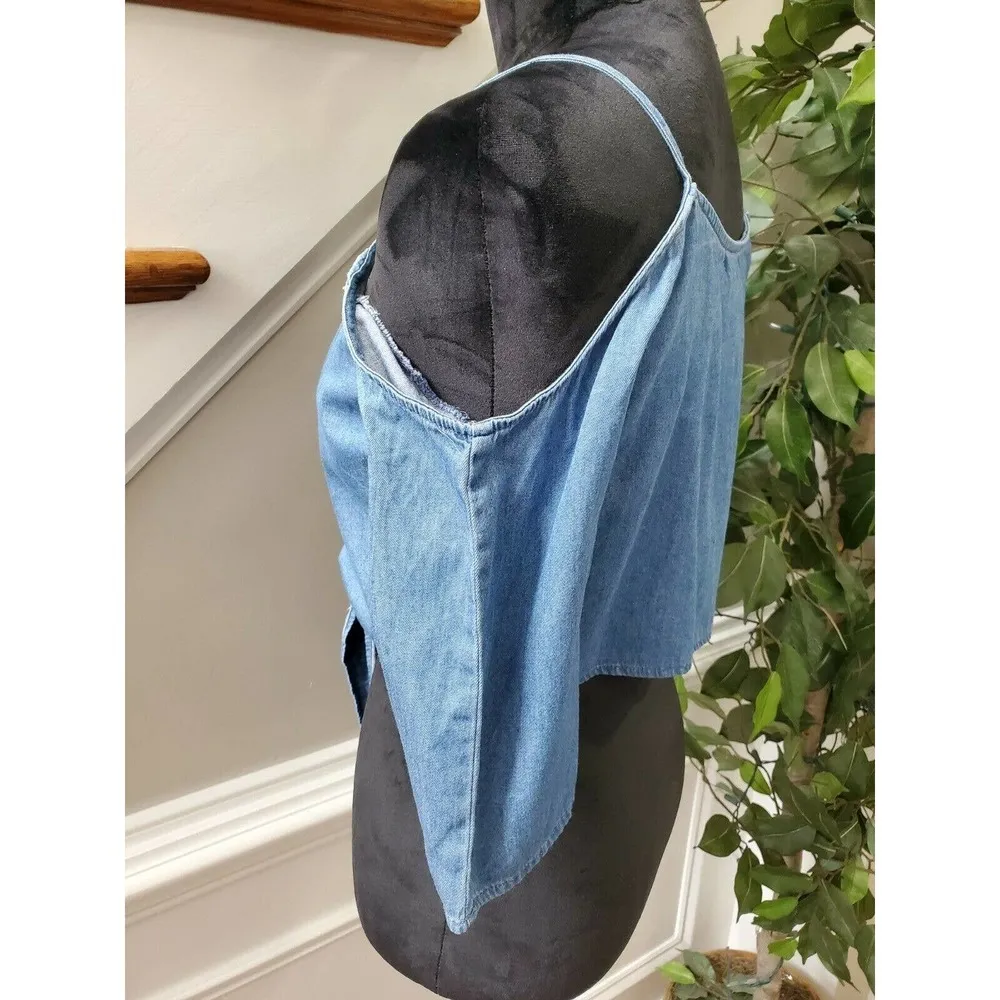 Boutique Three Blue Denim 100% Cotton V - Image 5