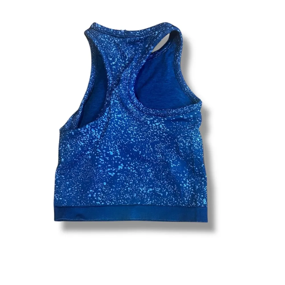 Lululemon Ebb to Street Cropped Racerback Tank Distorted Noise Blue Size 2 - Image 5