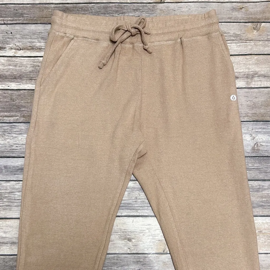 Mono B Mushroom Tan Soft Cloud Pull On Joggers Pants Knit Pockets NWT Medium - Image 3
