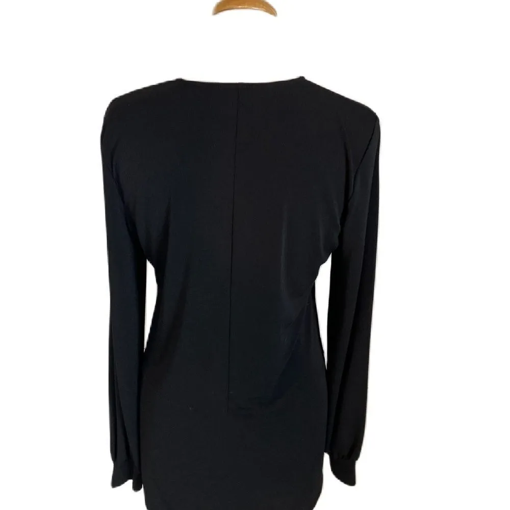 #316  RALPH LAUREN Black Pullover Blouse - Image 5