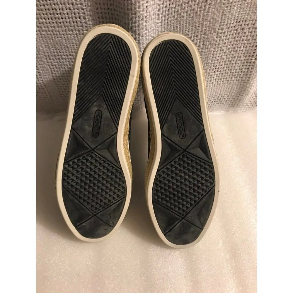 Aerosoles Women's Fun Fair Fashion Sneakers slip on - Black Fabric size 8 - Image 8