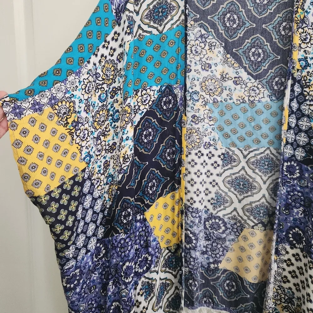 Crecent Sz S Multicolor Patchwork Kimono - Image 6