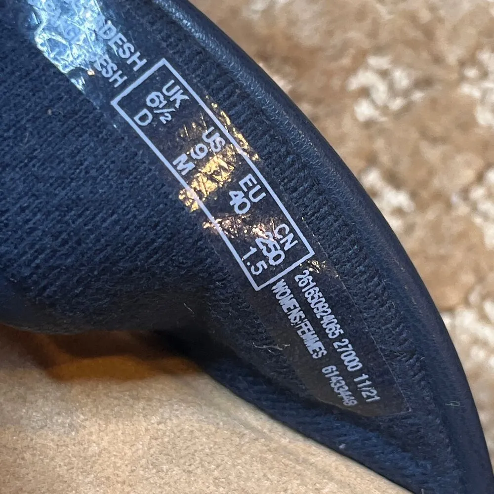 Clarks Clara Charm Wedge Sandal Navy/White Size 9M Women's Summer Slide Shoe - Image 8