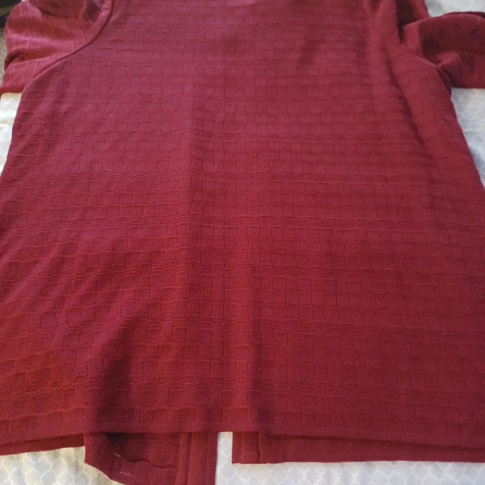 MISOOK Jacket Cardigan Duster Jacket Open Front Women’s Size 1X red text… - Image 8