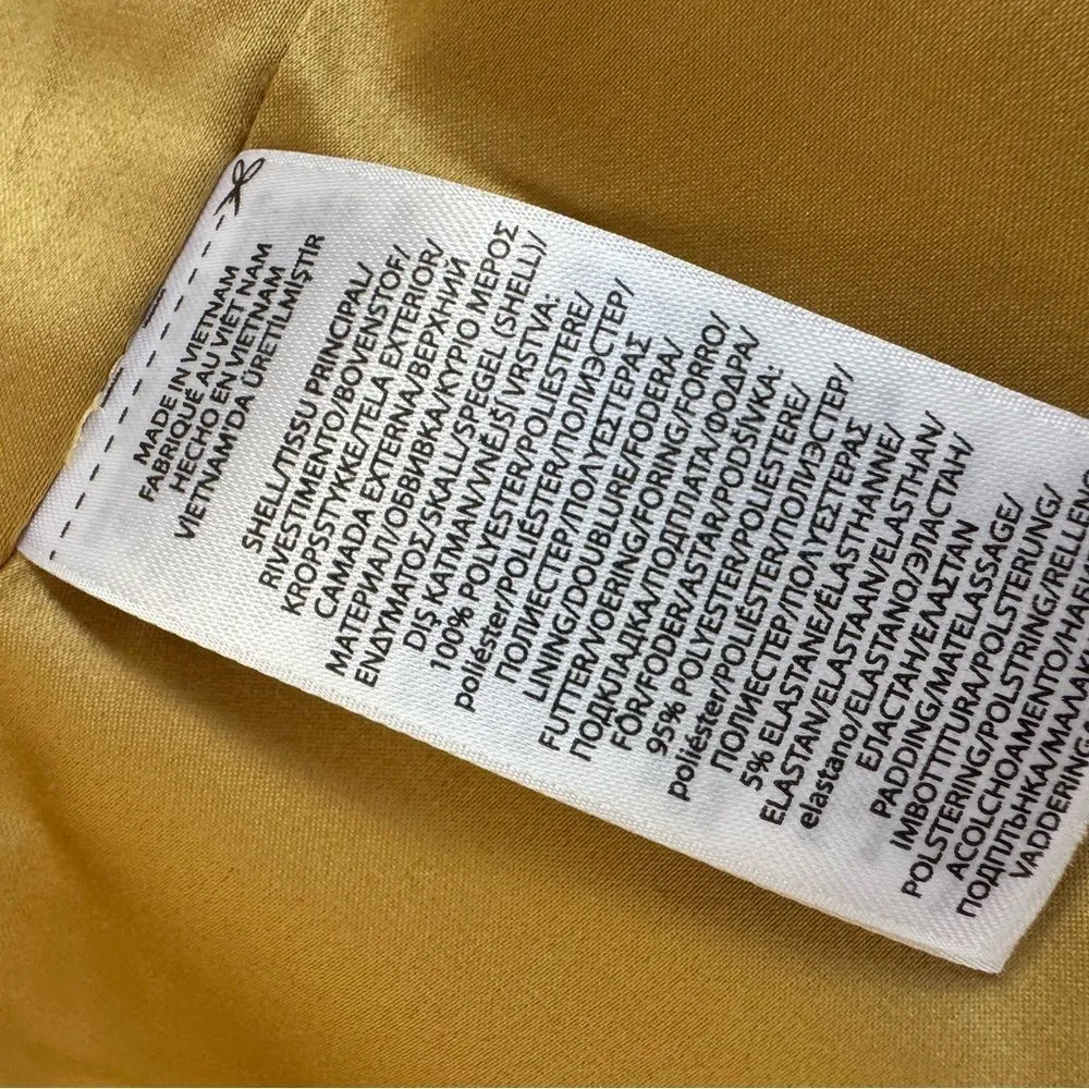 Lauren Ralph Lauren Satin Quilted Down Vest in gold Large NWT - Image 11