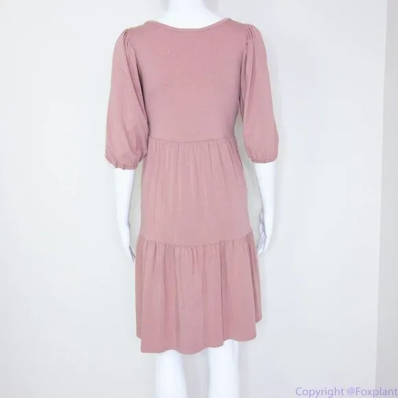 Anthropologie See You Monday baby doll scoop‎ neck half sleeve dress, size M - Image 15